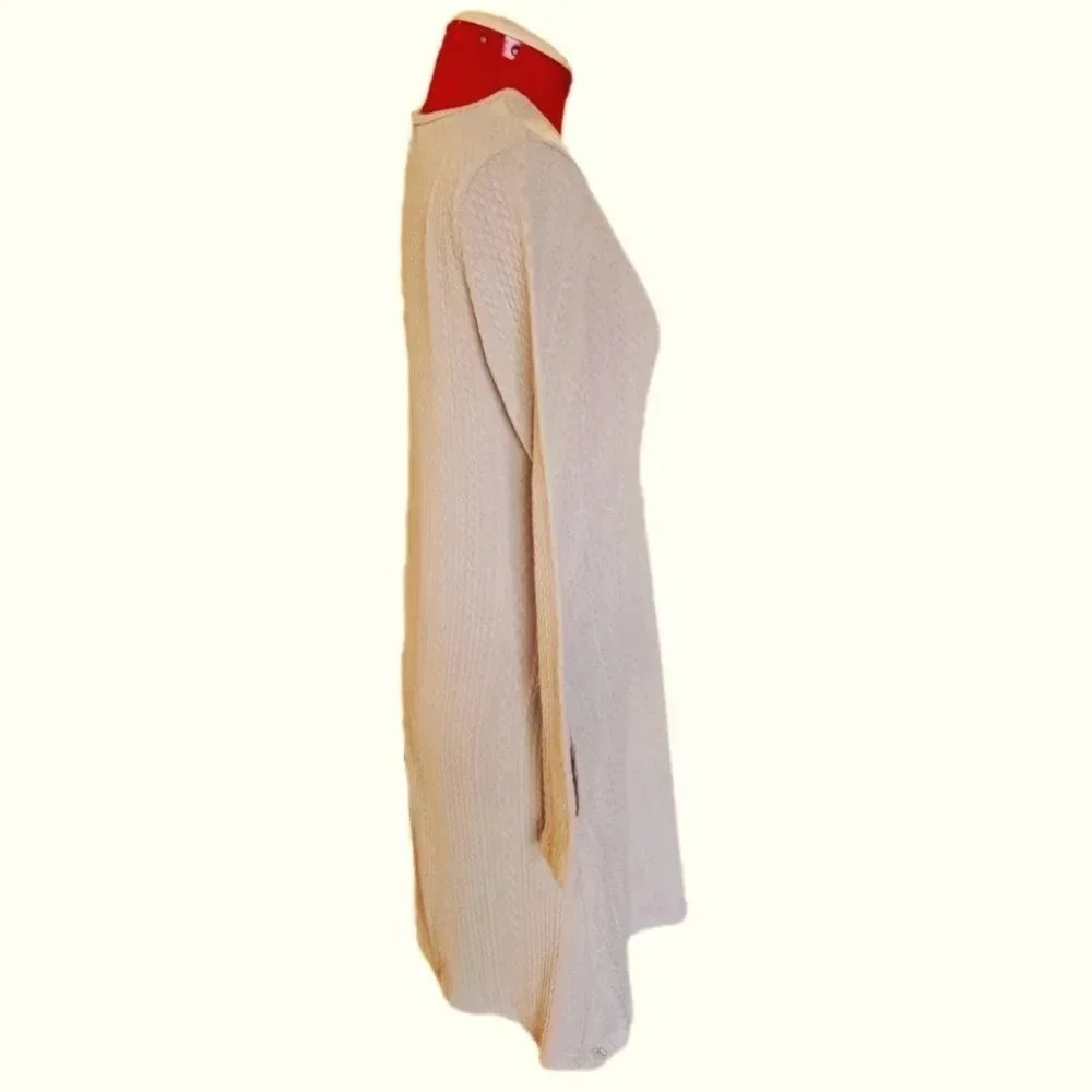 SHEIN, Size S, Coffee Colored Longsleeve Cable Knit Dress - Picture 2 of 11
